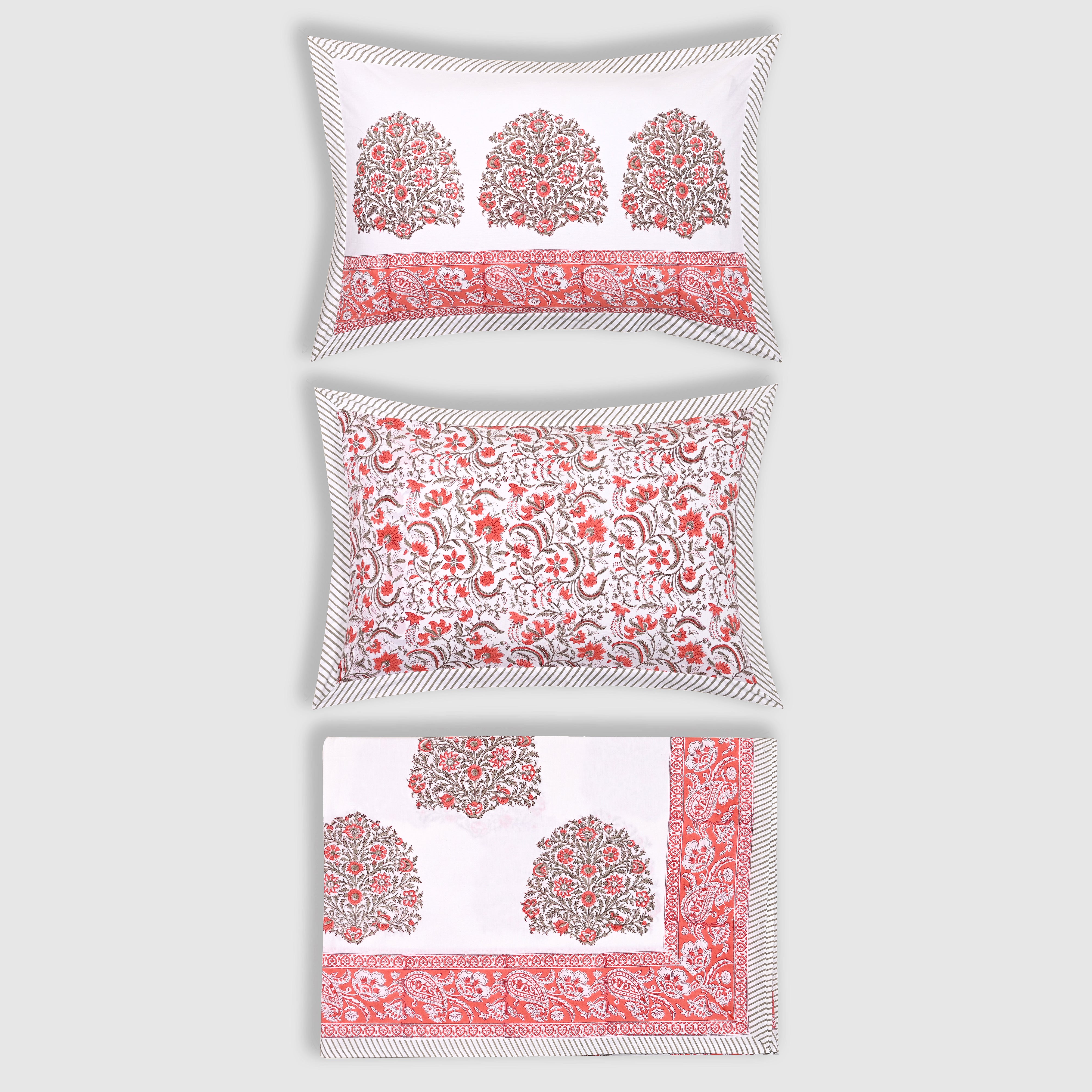Rajmudra Block Printed Bed Sheet