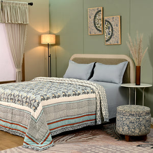 Ketki Hand Block Printed Reversible Quilt