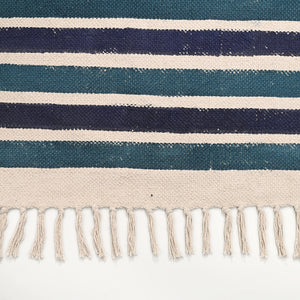 Stripe Block Printed Area Rug