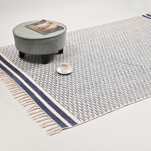 Retro Block Printed Area Rug