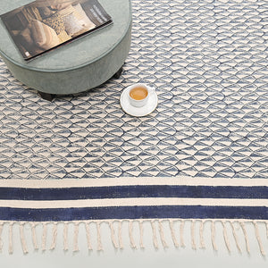 Retro Block Printed Area Rug