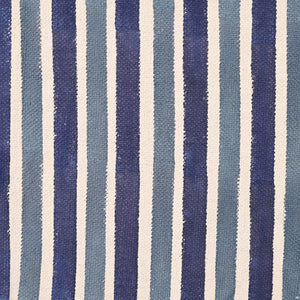 Bold Striped Block Printed Area Rug