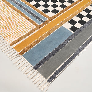 Checker Board Patch Area Rug