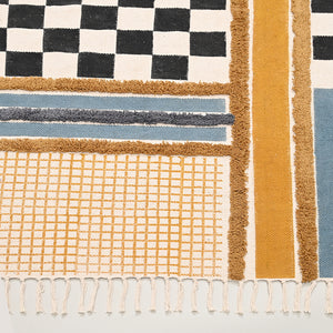 Checker Board Patch Area Rug