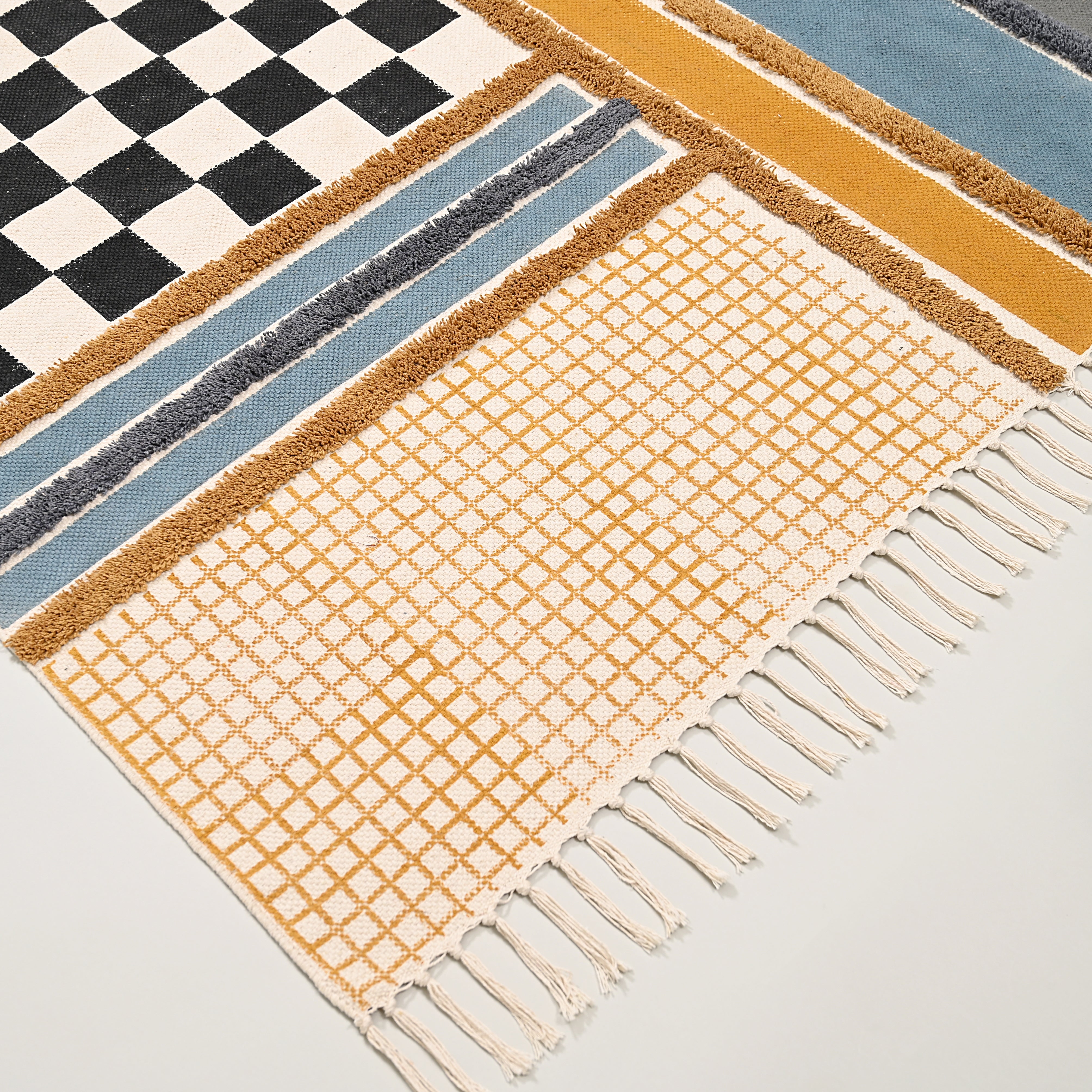 Checker Board Patch Area Rug