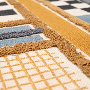 Checker Board Patch Area Rug