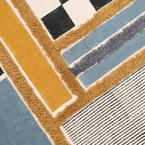 Checker Board Patch Area Rug
