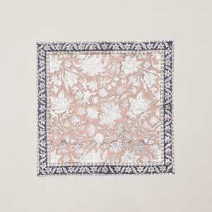 Flo Block Printed Napkin 6 Pc Set (Taupe)