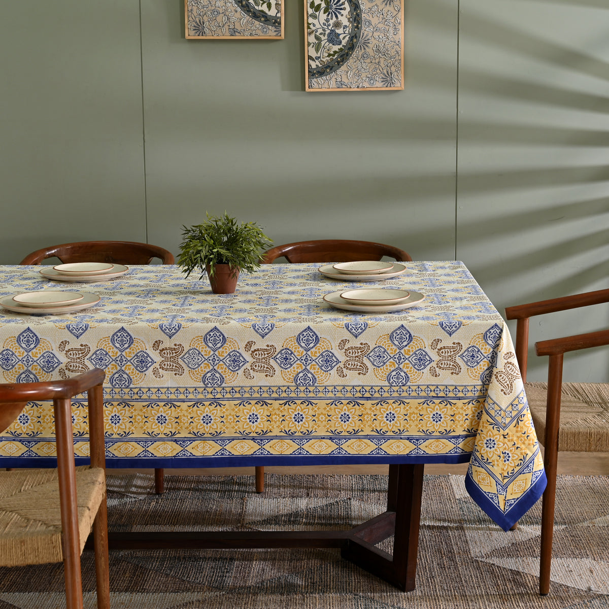 Keri Block Printed Table Cloth