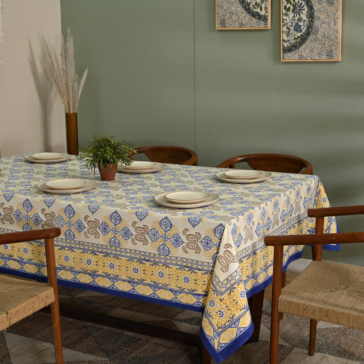 Keri Block Printed Table Cloth