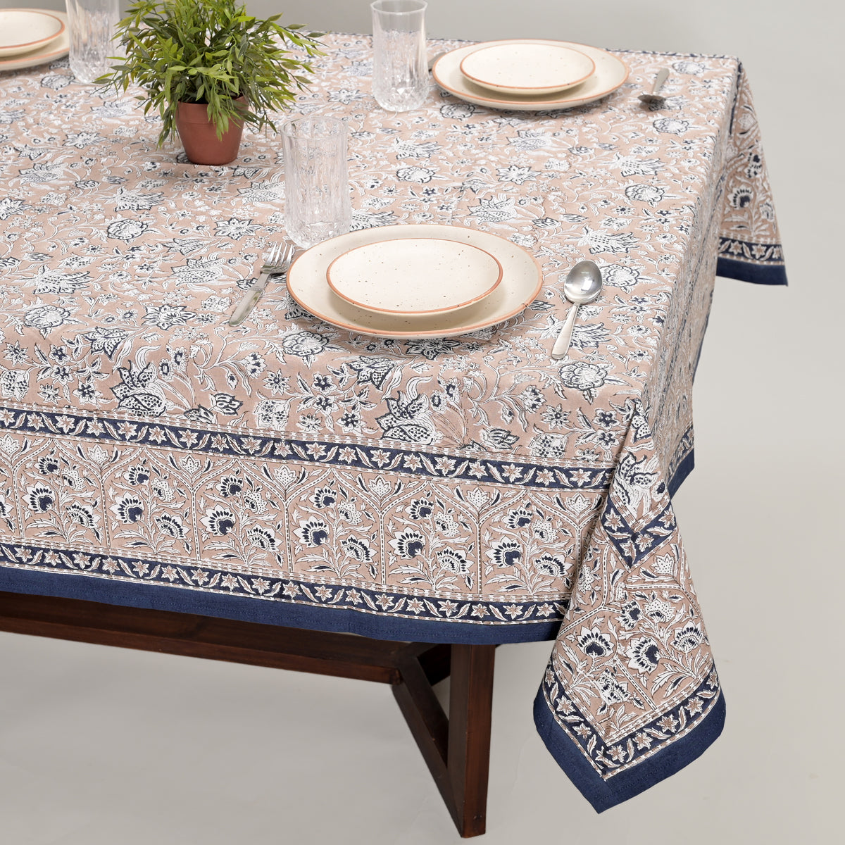 Florence Block Printed Table Cover