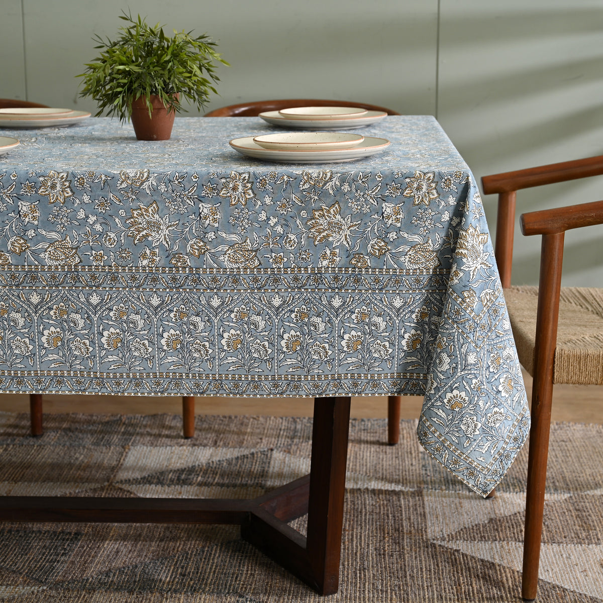 Florence Hand Block Printed Table Cover