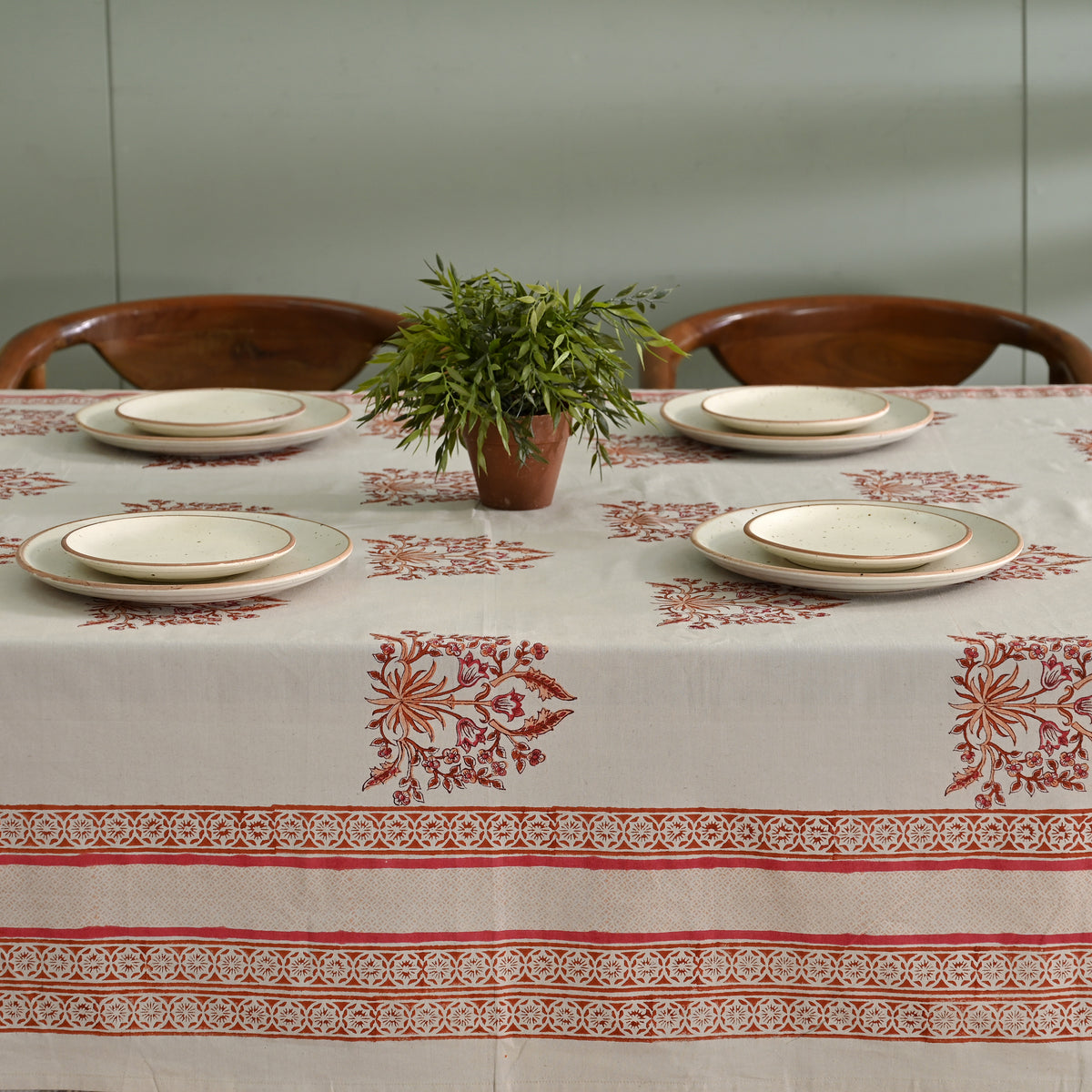 Linen Buta Cotton Table Cloth
