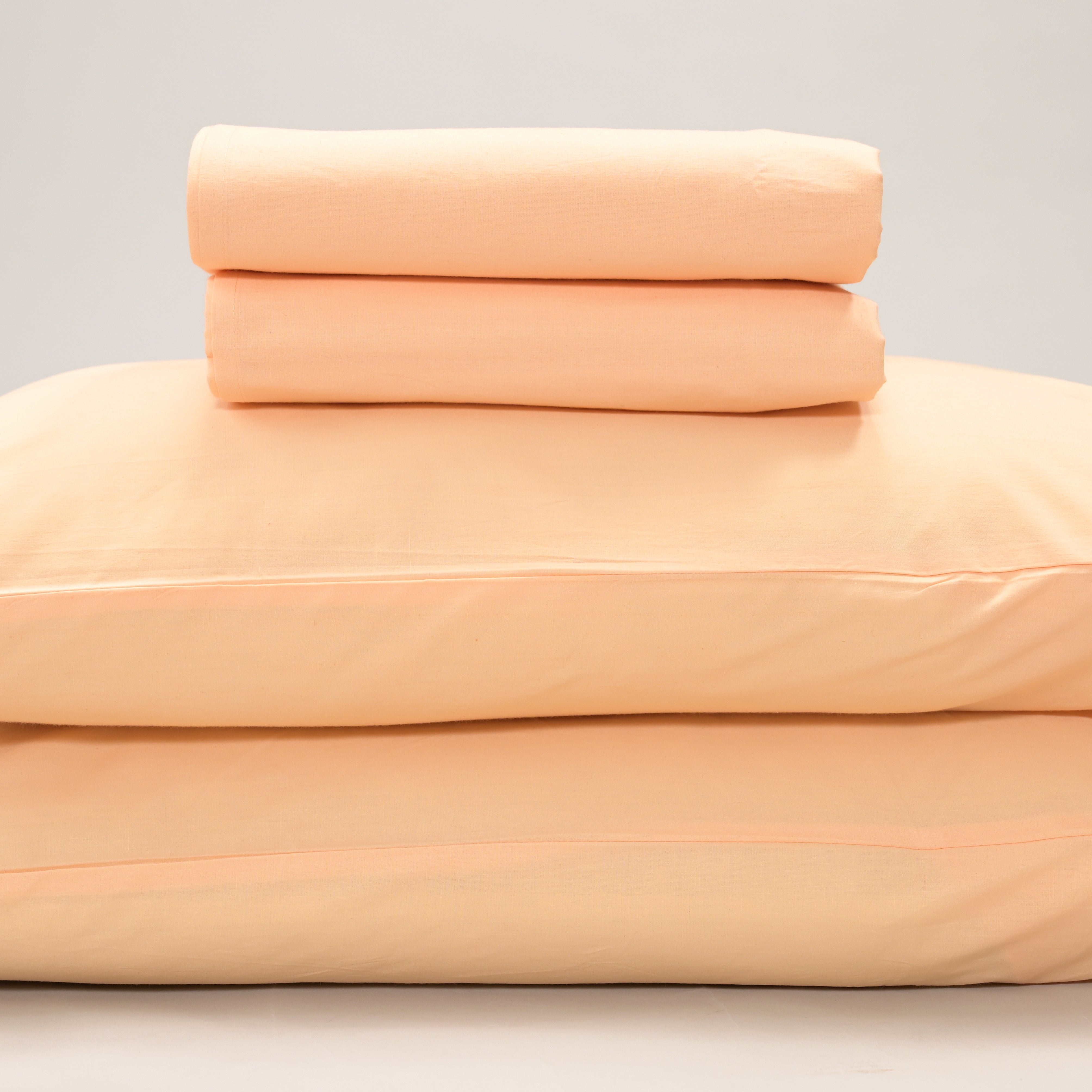 Apricot Solid Bed Sheet