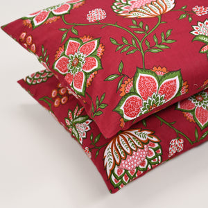 Victoria Vintage 300 TC Embroidered Pillow Covers – Set of 2