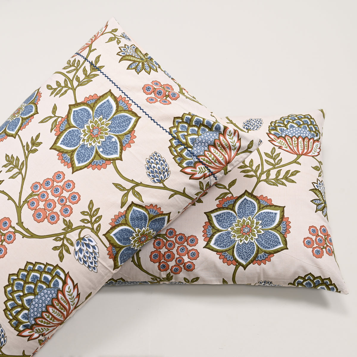 Victoria Vintage 300 TC Embroidered Pillow Covers – Set of 2