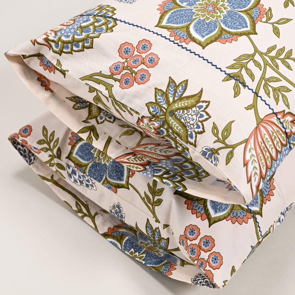 Victoria Vintage 300 TC Embroidered Pillow Covers – Set of 2
