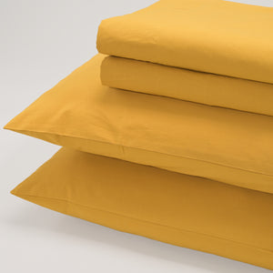 Tangerine Solid Bed Sheet