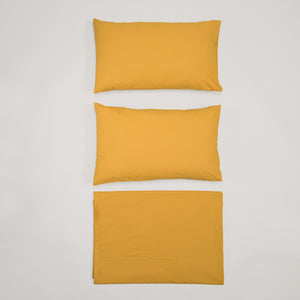 Tangerine Solid Bed Sheet
