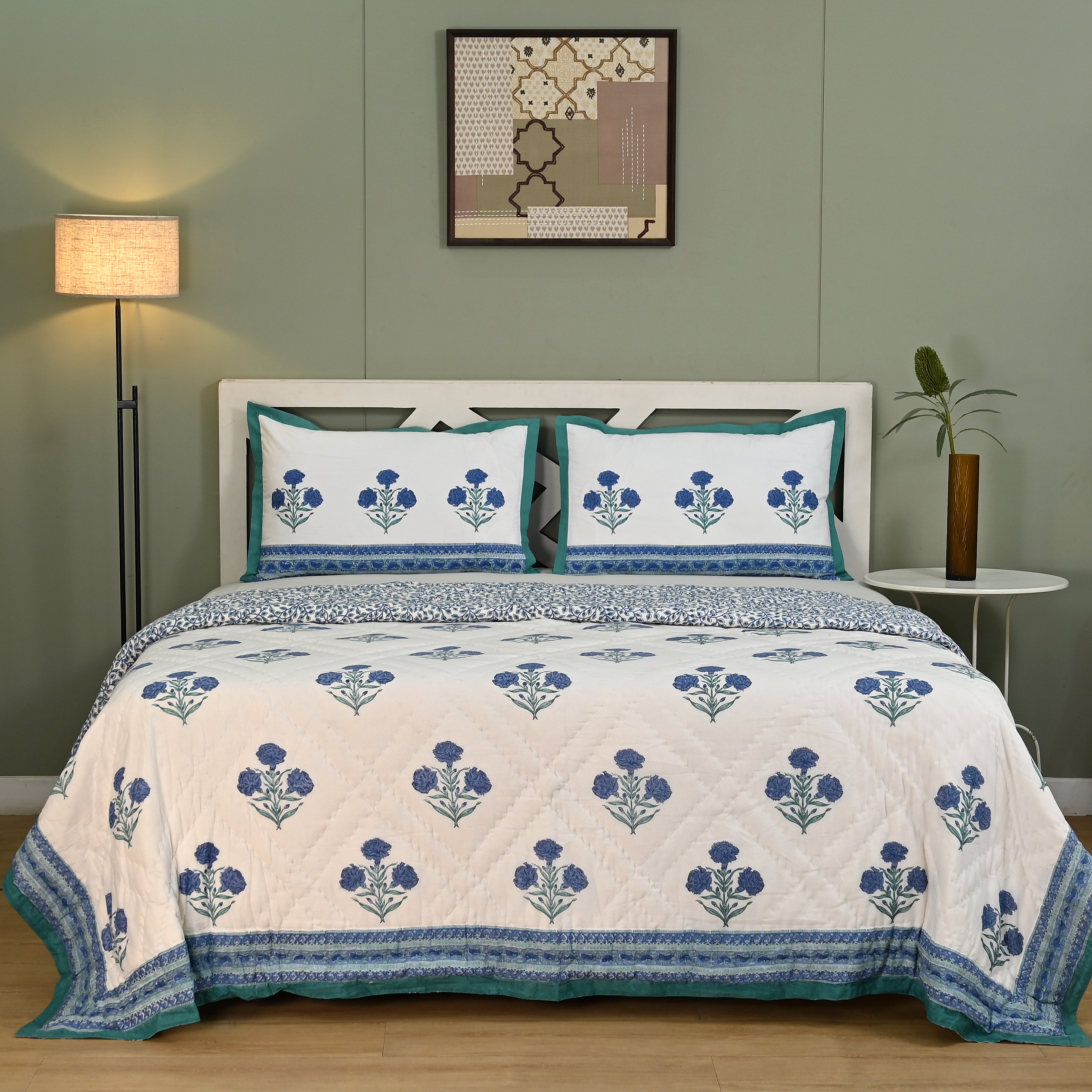 Bagh Premium Hand Made Jaipur Reversible Quilt (2 & 3 Pc set)