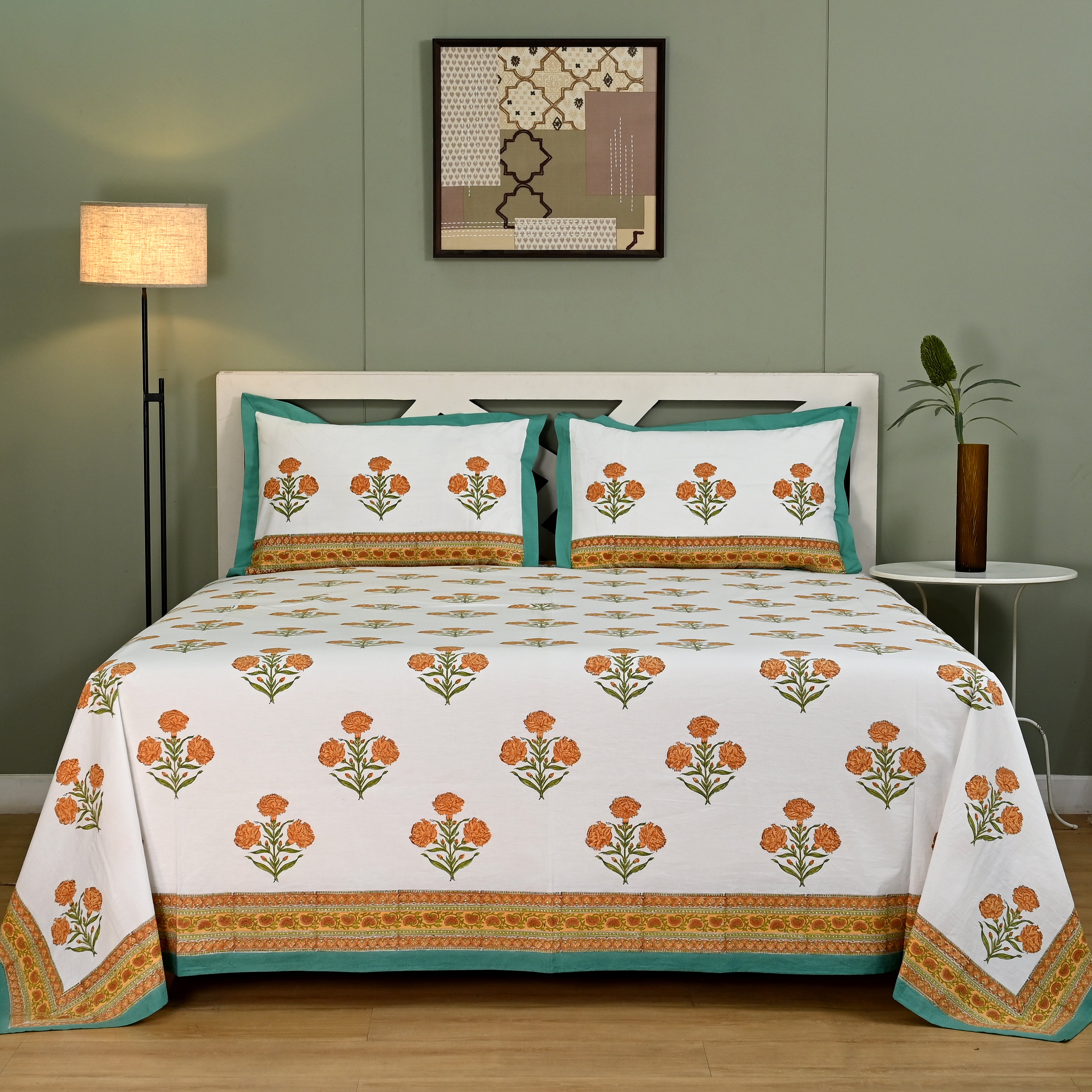 Bagh Block Printed Bed Sheet