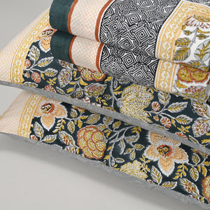 Floral Fantasy Block Printed Bed Sheet