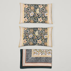 Floral Fantasy Block Printed Bed Sheet