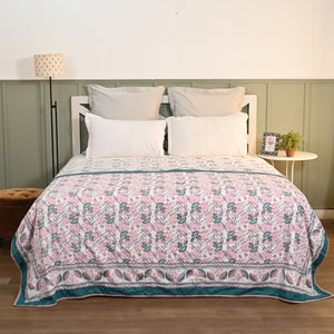 Lotus Garden Printed Lightweight Dohar