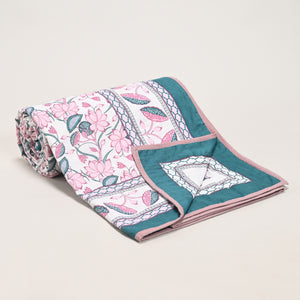 Lotus Garden Printed Lightweight Dohar
