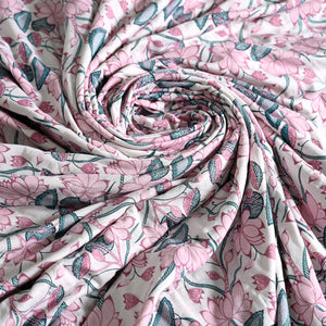 Lotus Garden Printed Lightweight Dohar