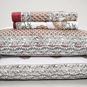 Victoria Jaal Block Printed Bed Sheet