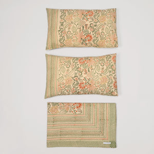 Euphoria Block Printed Bed Sheet with set of 2 Shams