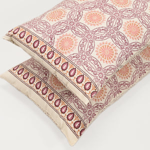 Splendour King Size Block Printed Cotton Bed Sheet Set