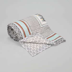 Ketki Hand Block Printed Reversible Quilt