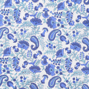 Anjuman Blue Block Printed Table Cover