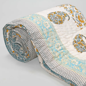 Sadabahaar – Premium Jaipuri Hand Block Printed Quilt