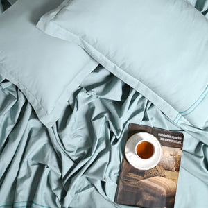 Regal Embroidered 300 TC Luxury Cotton Sheets - Premium Embroidered Bedding Set for Comfort & Style