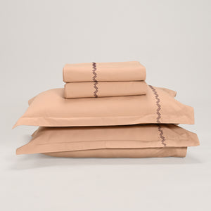 Regal Embroidered 300 TC Luxury Cotton Sheets - Premium Embroidered Bedding Set for Comfort & Style