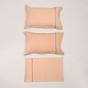 Regal Embroidered 300 TC Luxury Cotton Sheets - Premium Embroidered Bedding Set for Comfort & Style