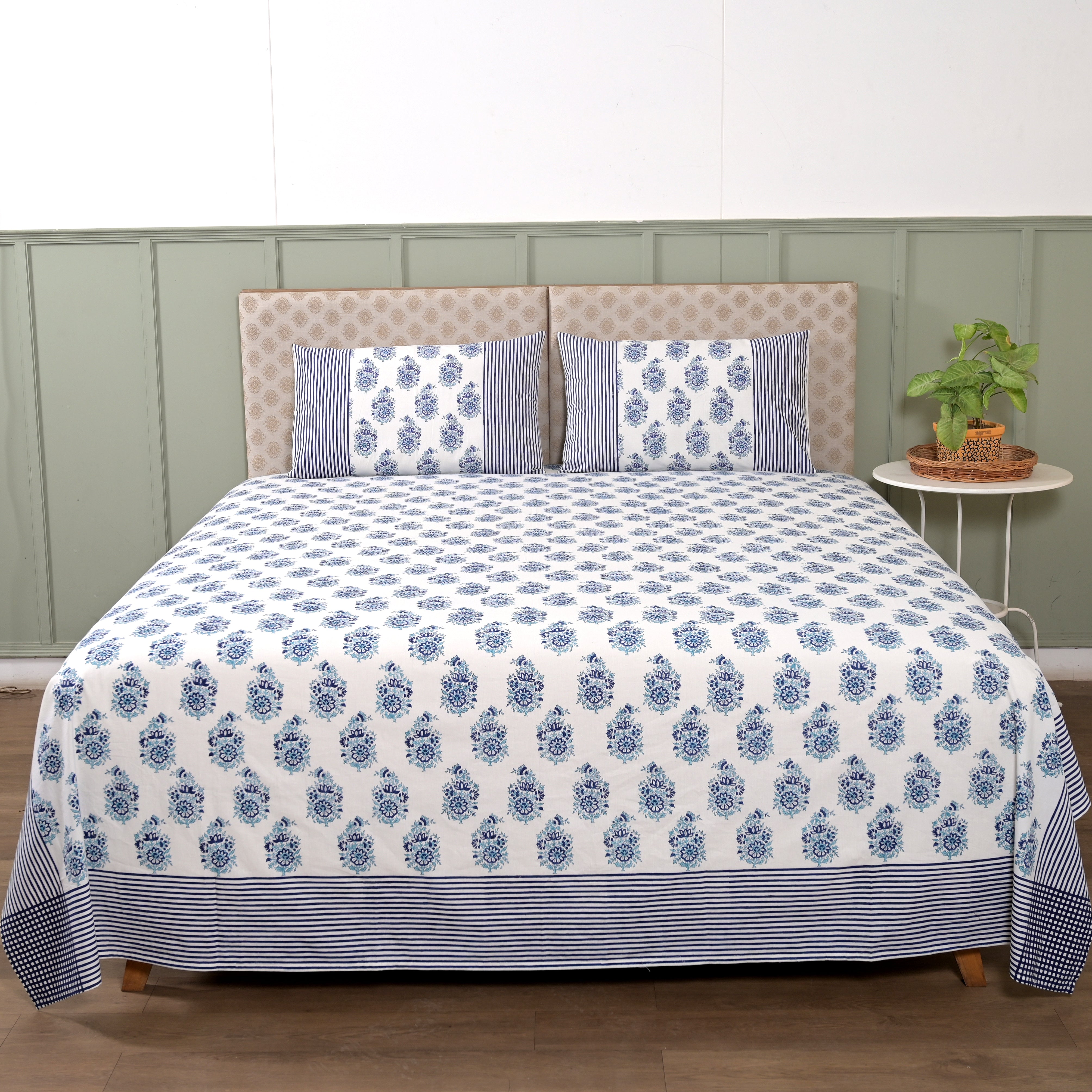 Anjuman Block Printed Bed Sheet