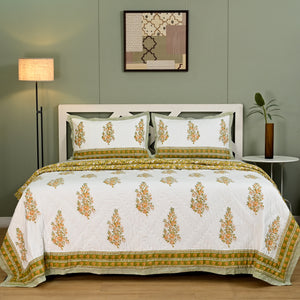 Kamla Premium Hand Made Jaipur Reversible Quilt (2 & 3 Pc set)