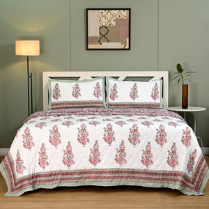 Kamla Premium Hand Made Jaipur Reversible Quilt (2 & 3 Pc set)