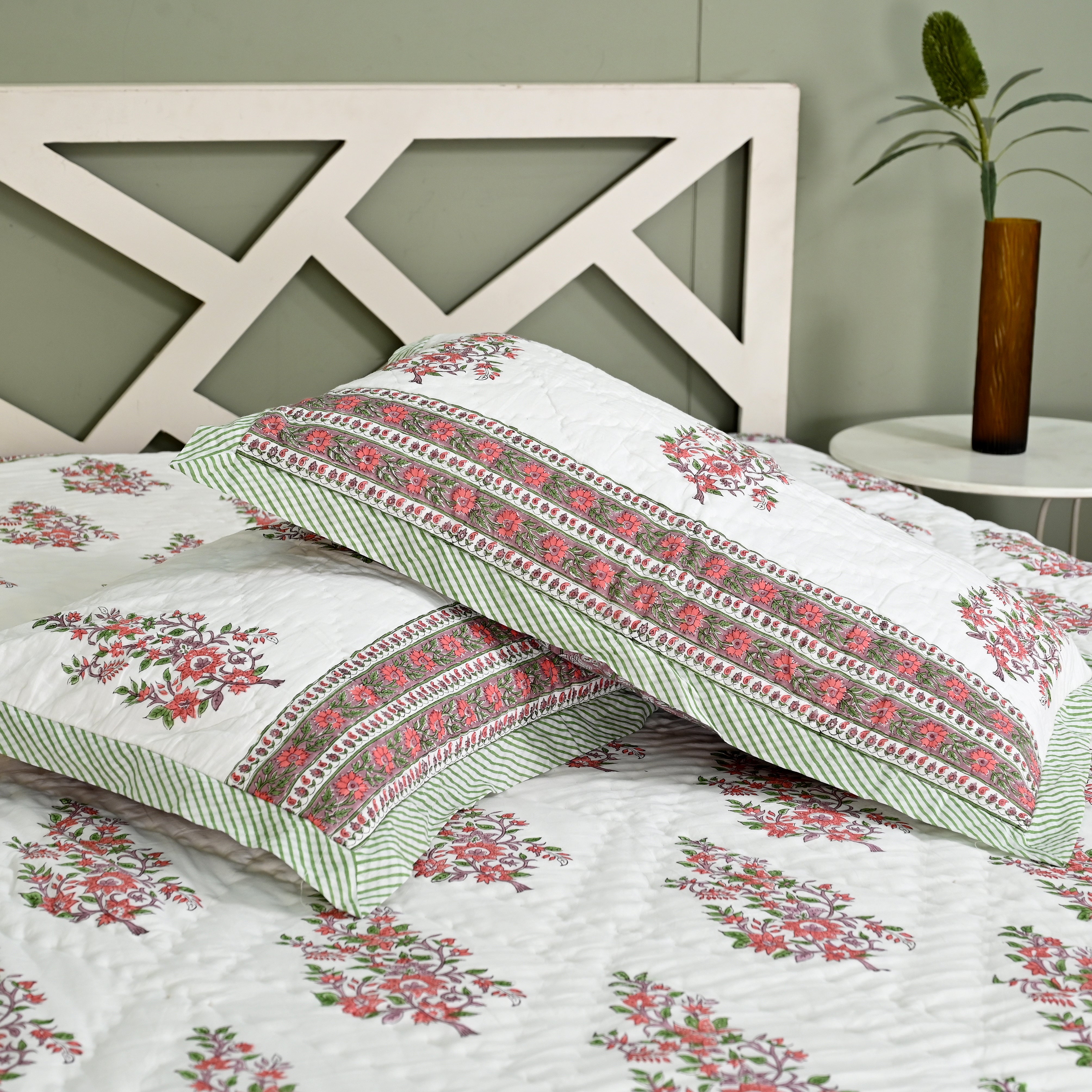 Kamla Premium Hand Made Jaipur Reversible Quilt (2 & 3 Pc set)