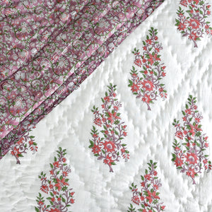 Kamla Premium Hand Made Jaipur Reversible Quilt (2 & 3 Pc set)