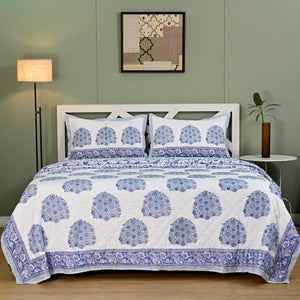 Rajmudra Premium Jaipur Reversible Quilt with pillow (2 & 3 Pc set)