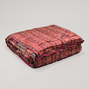 Winter Floral Velvet Blush Quilt