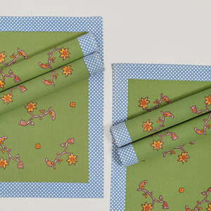 Floral Checks Placemat 6 Pc Set