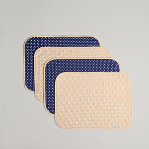 Polka Quilted Placemat 6 Pc Set