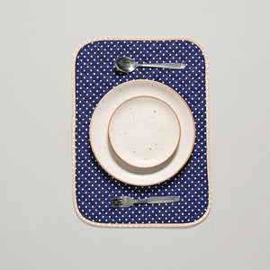 Polka Quilted Placemat 6 Pc Set