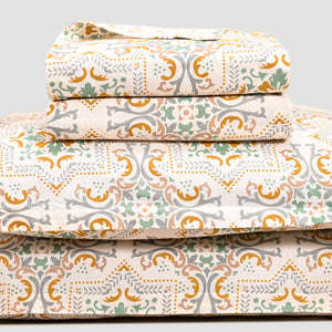 Fractalia King Size Cotton Bed Sheet Set